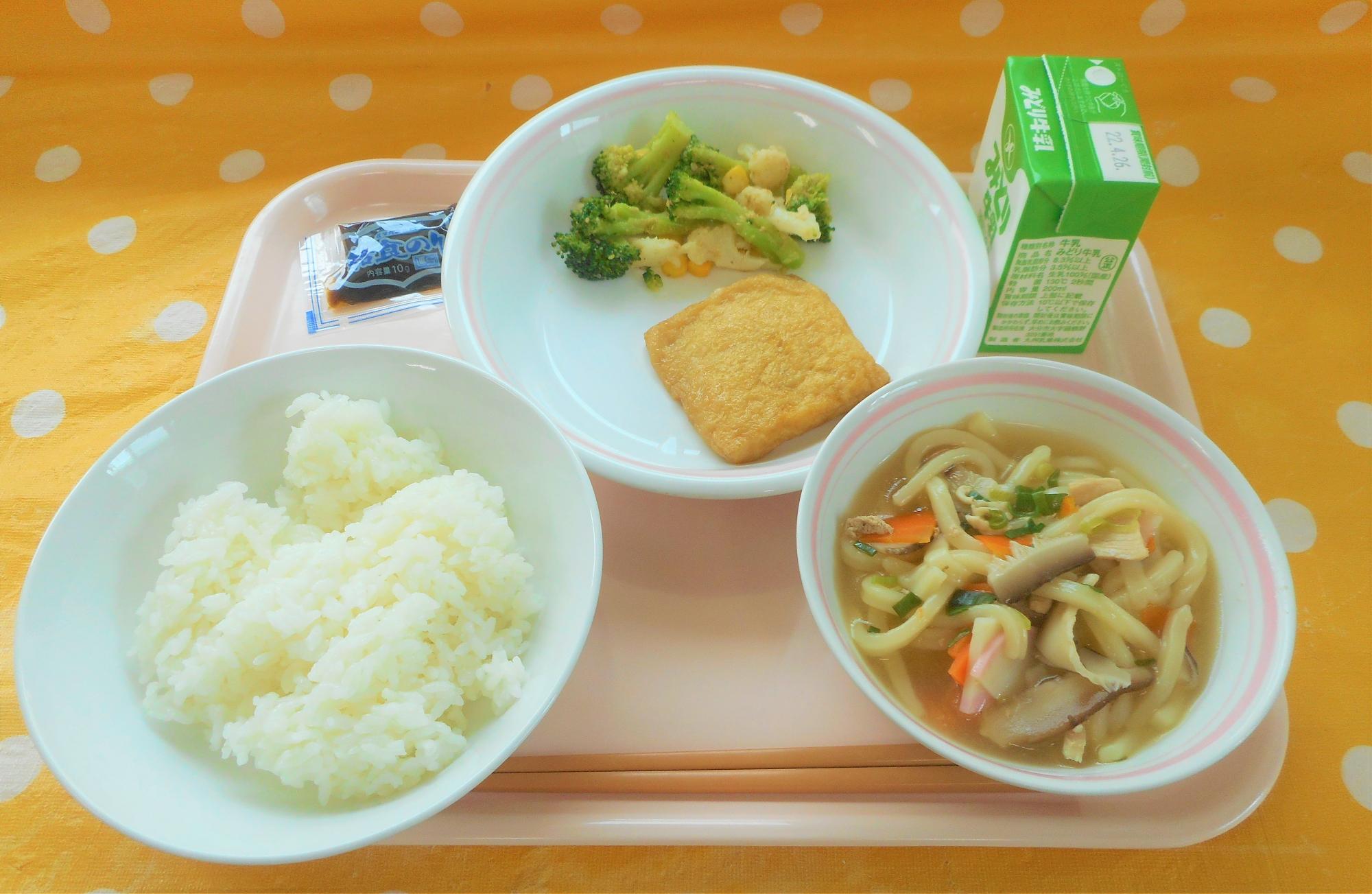 2022年4月18日の給食写真