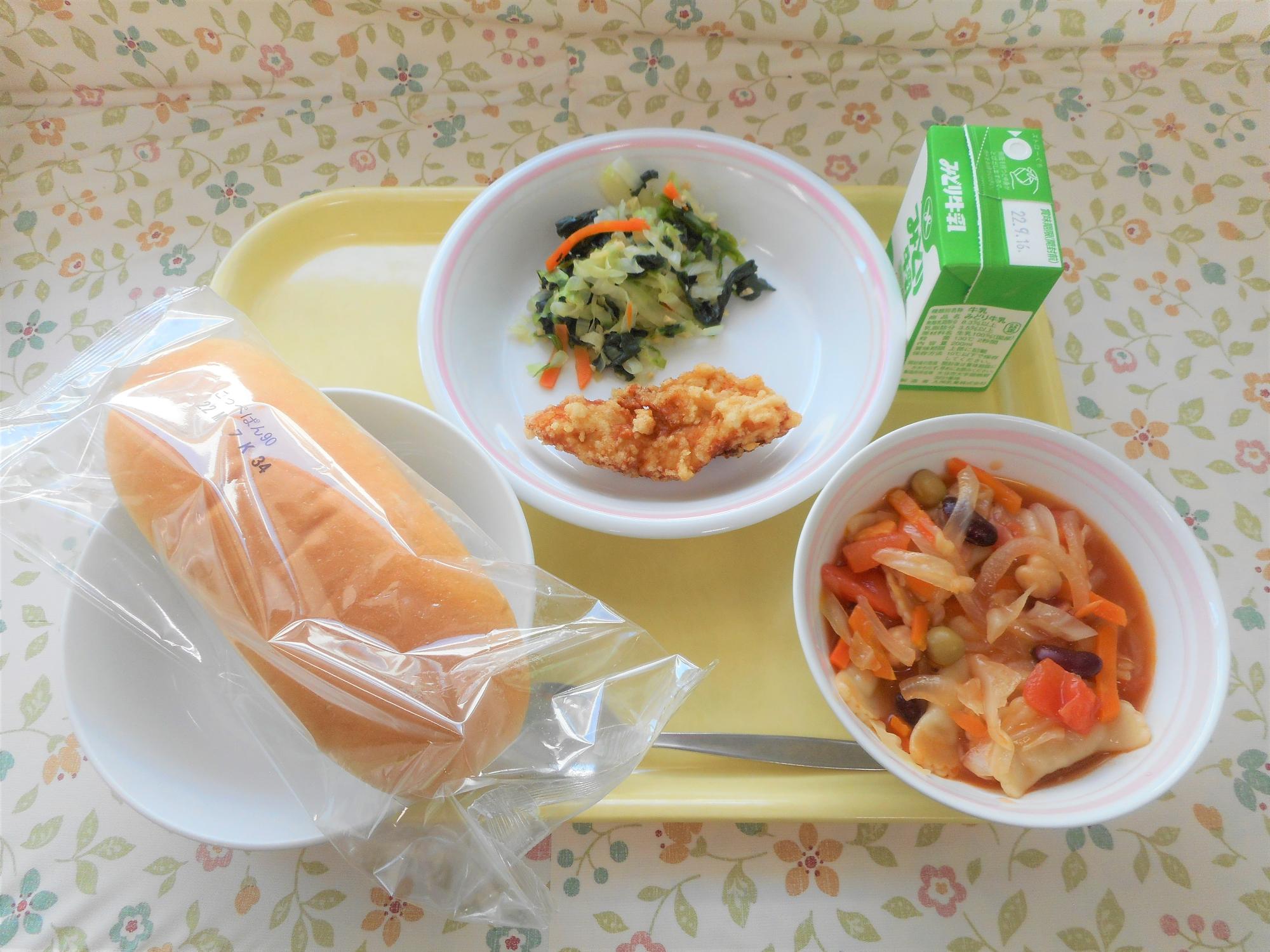2022年9月7日の給食写真