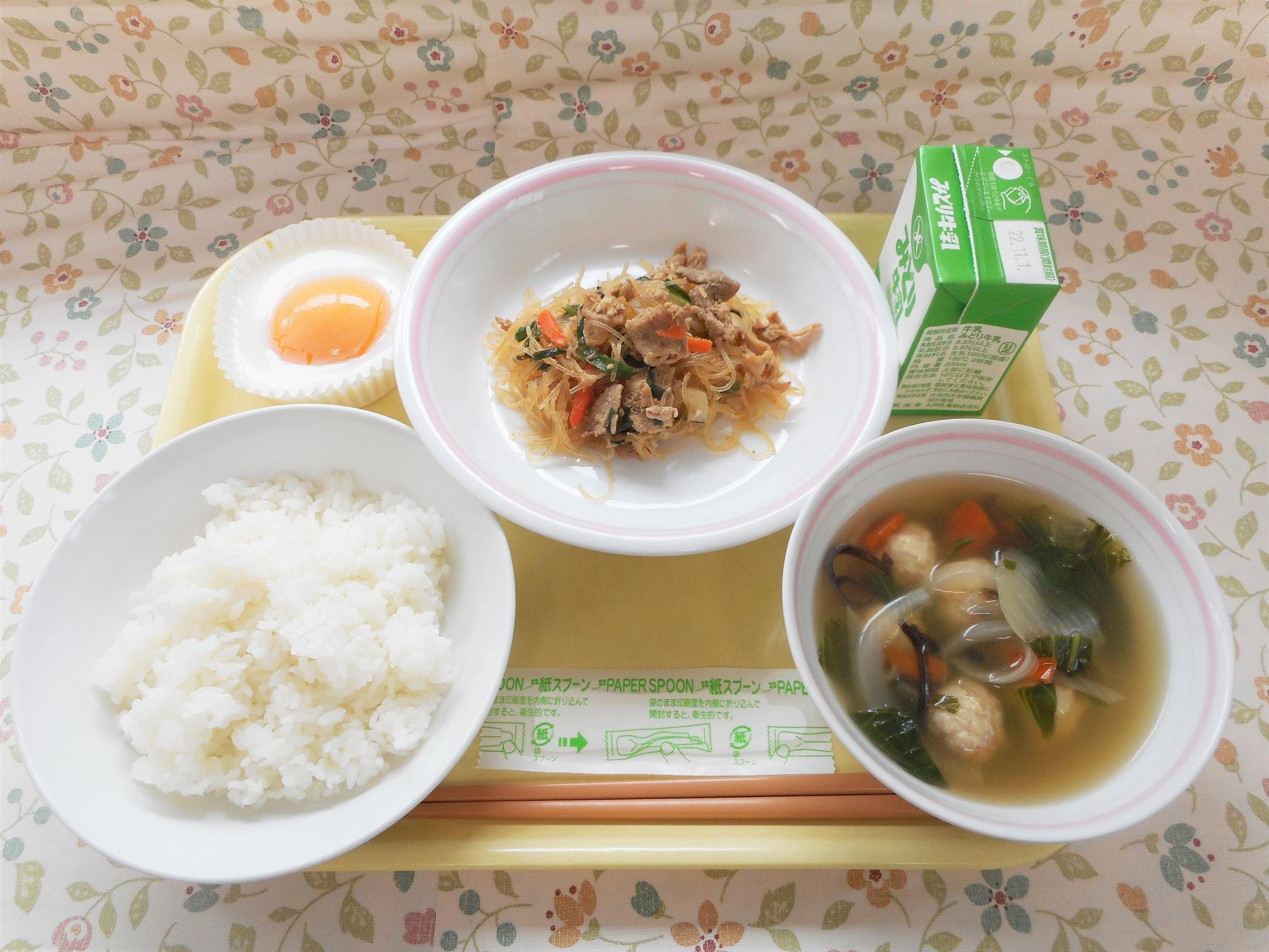 2022年10月24日の給食写真