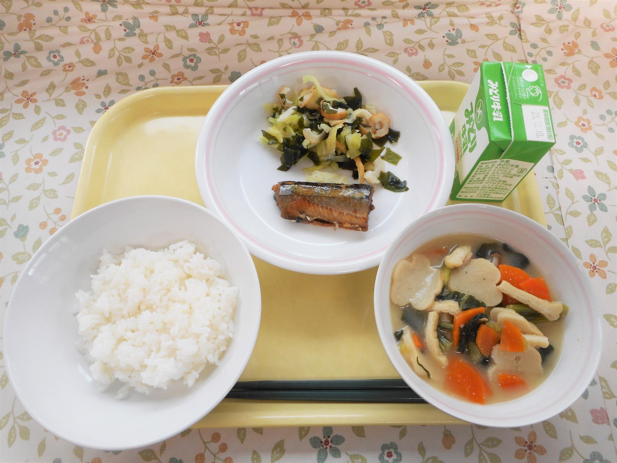 2022年12月1日の給食写真