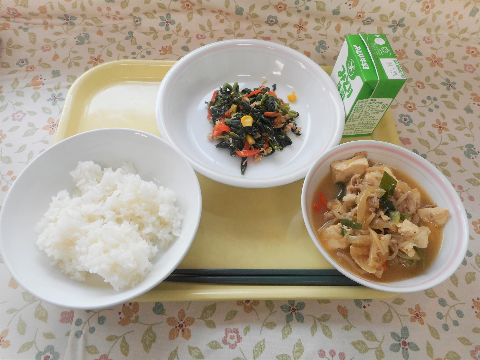 2024年1月18日の給食写真