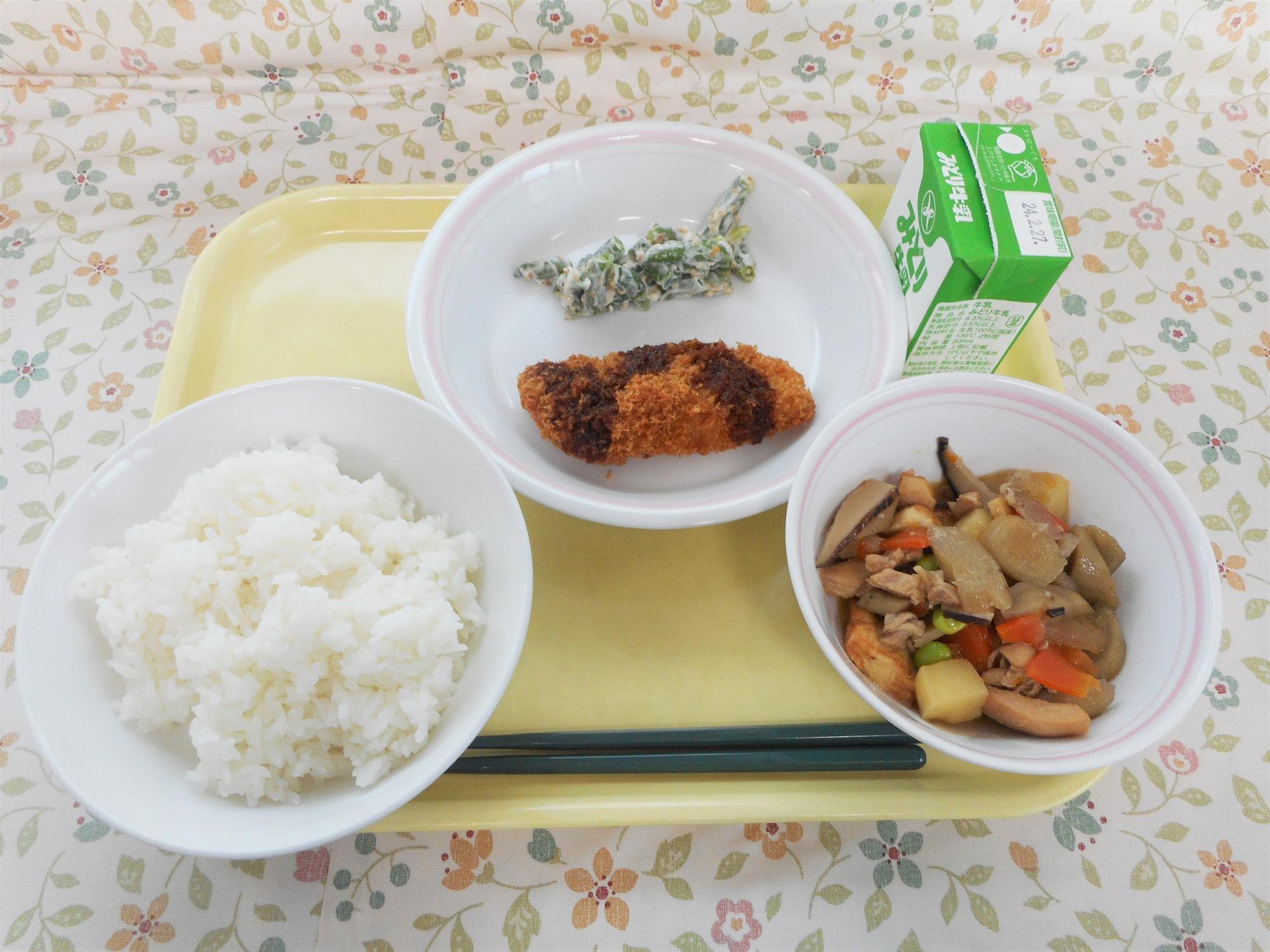 2024年2月19日の給食写真