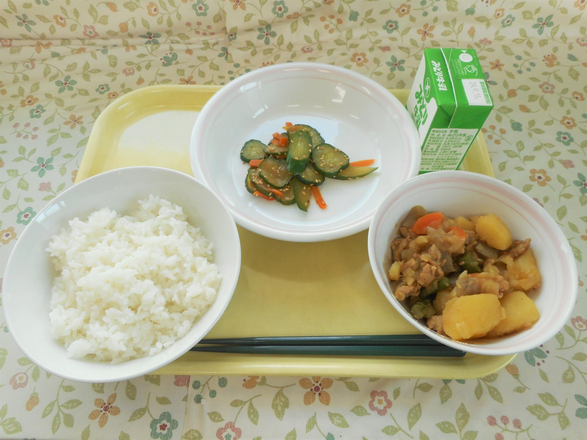 2024年9月6日の給食写真