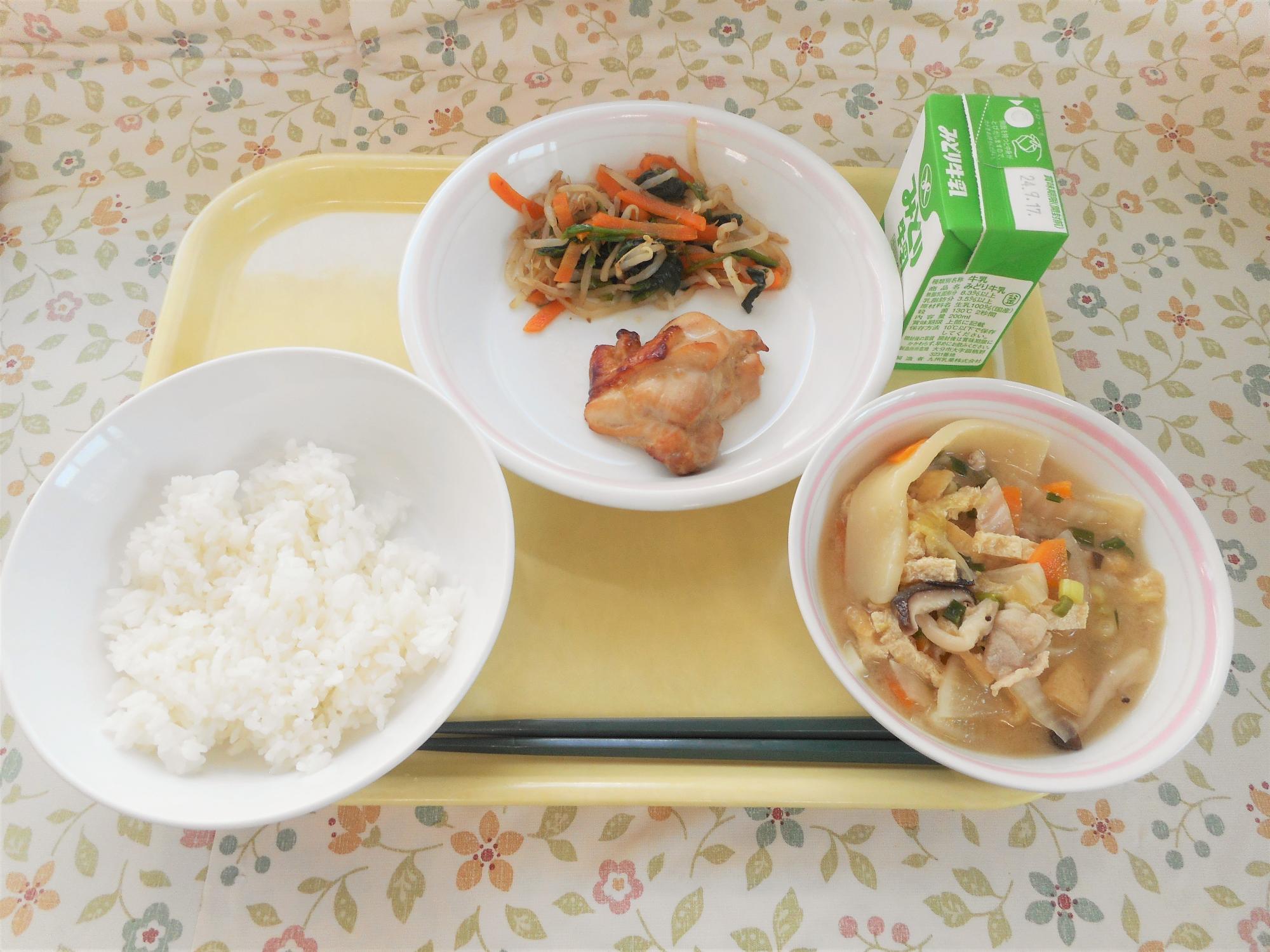 2024年9月9日の給食写真