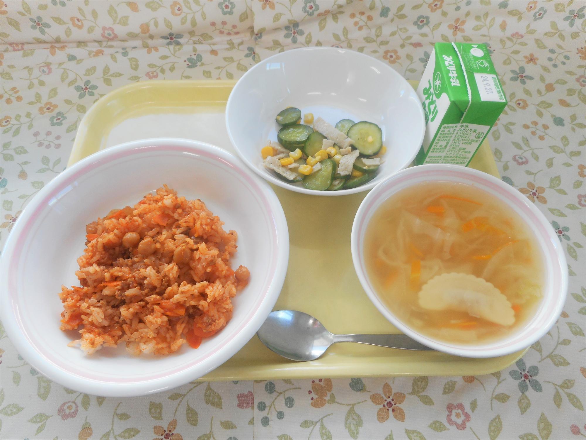 2024年9月18日の給食写真