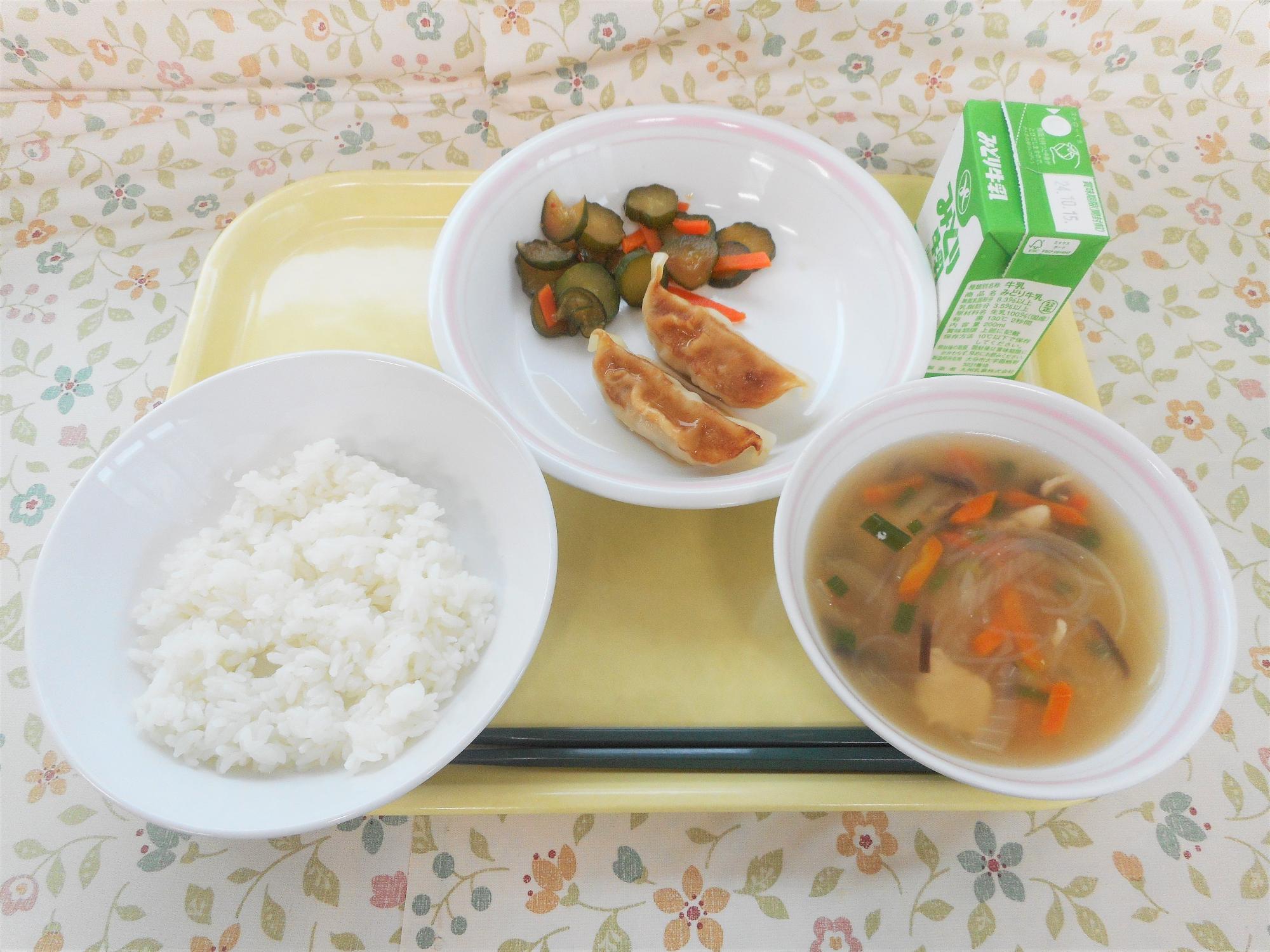 2024年10月7日の給食写真