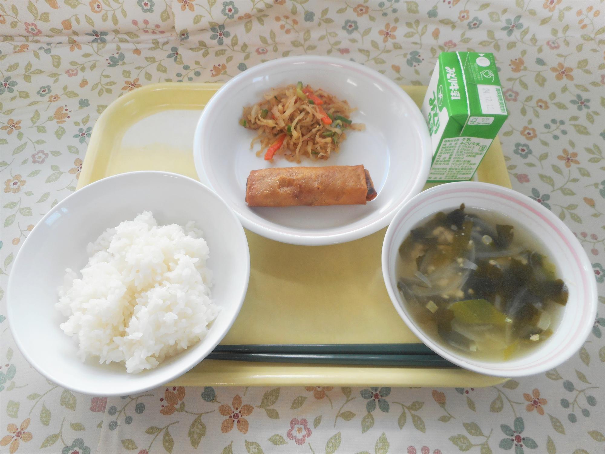 2024年12月3日の給食写真