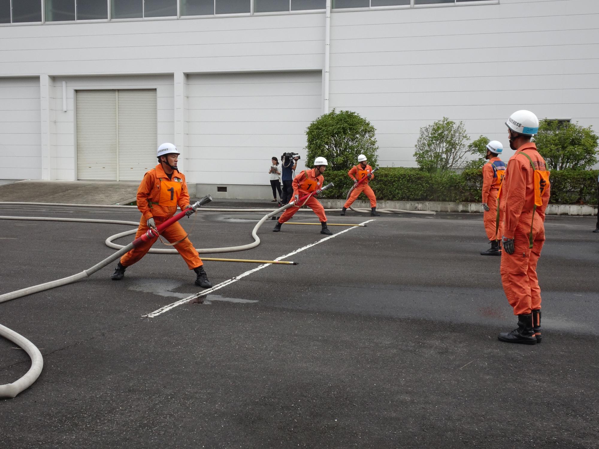 ポンプ操法訓練