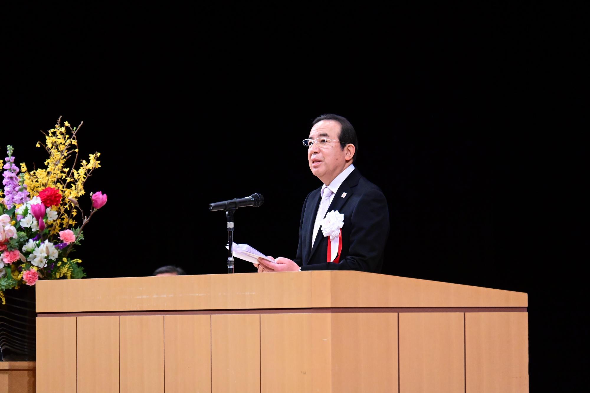 市長式辞の様子