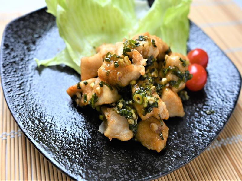 鶏肉の味一ねぎソース完成2