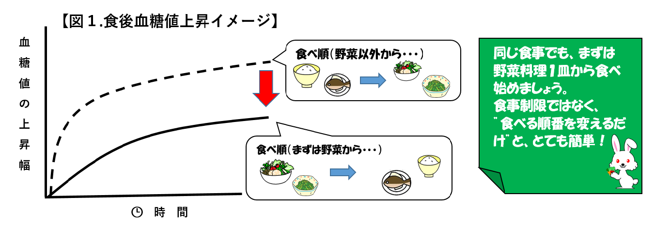 食後の血糖値上昇イメージ