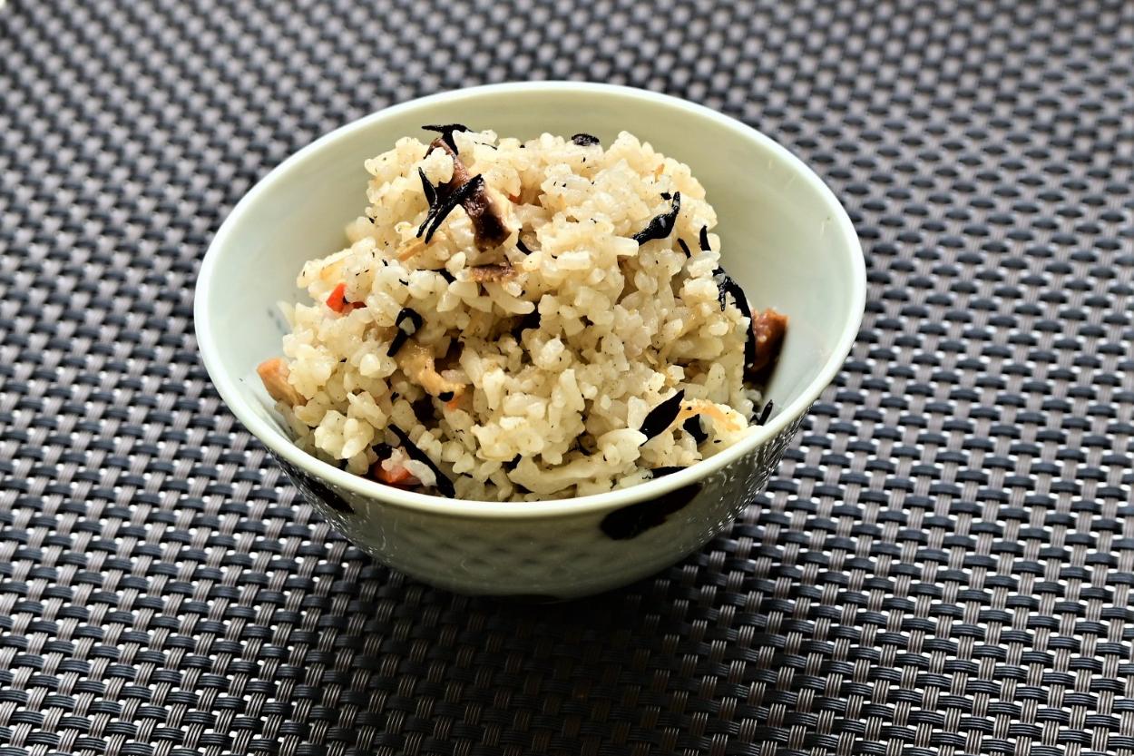 炊き込みご飯風完成
