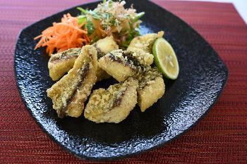 チヌのカレー風味からあげ
