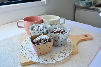 豆腐とココアのカップケーキ