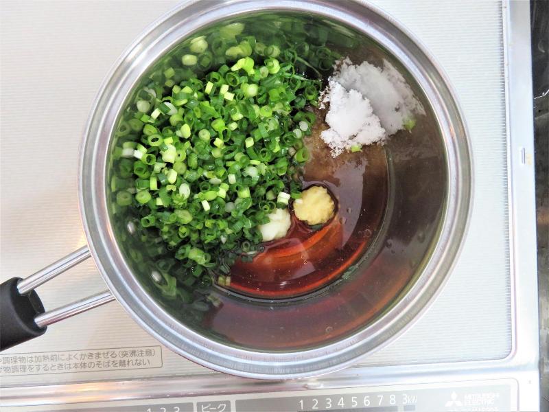鶏肉の味一ねぎソース4