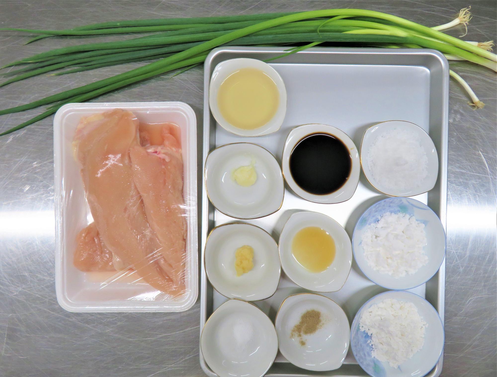 鶏肉の味一ねぎソース材料
