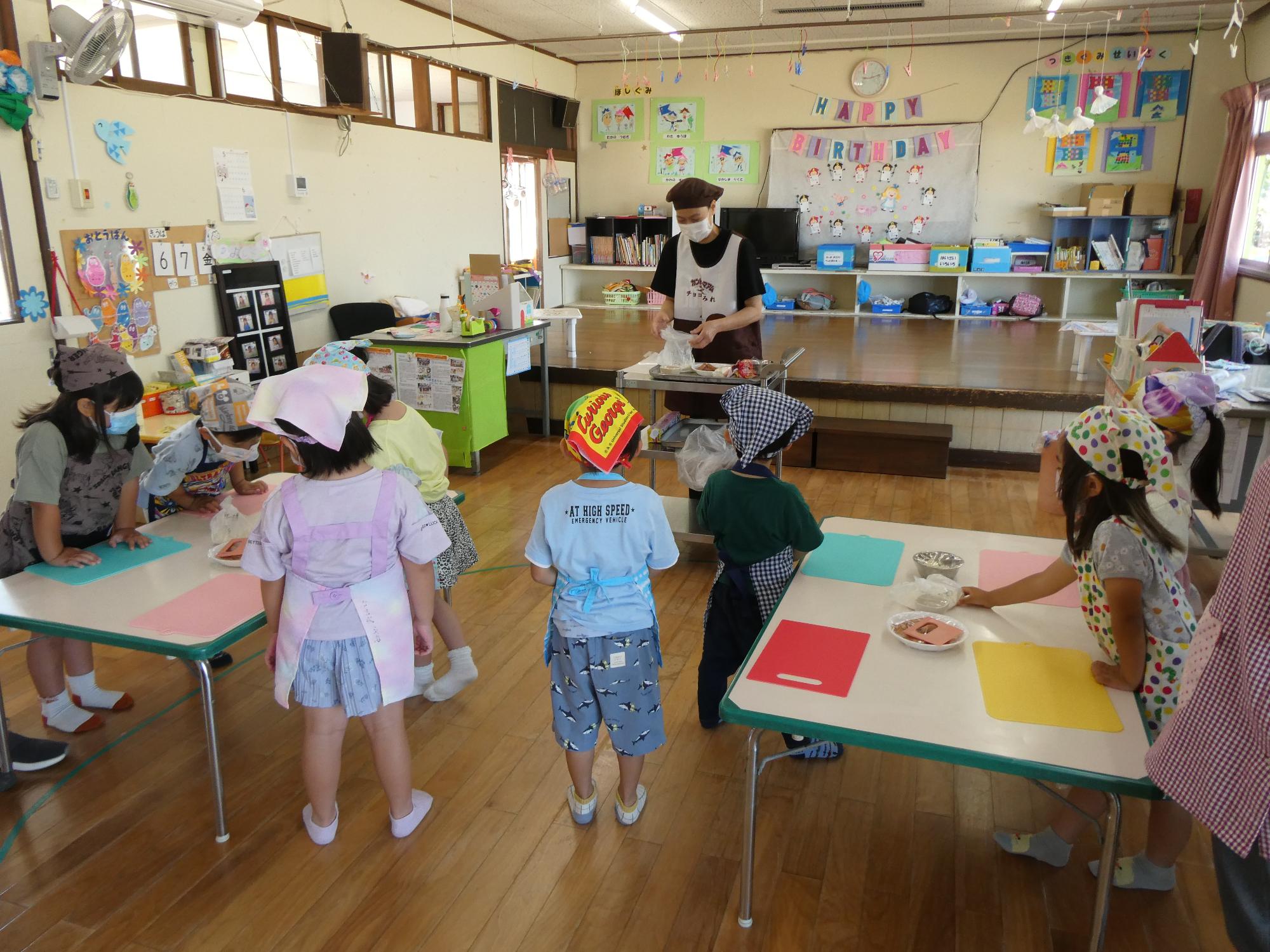 みんなでウィンナーパンづくり