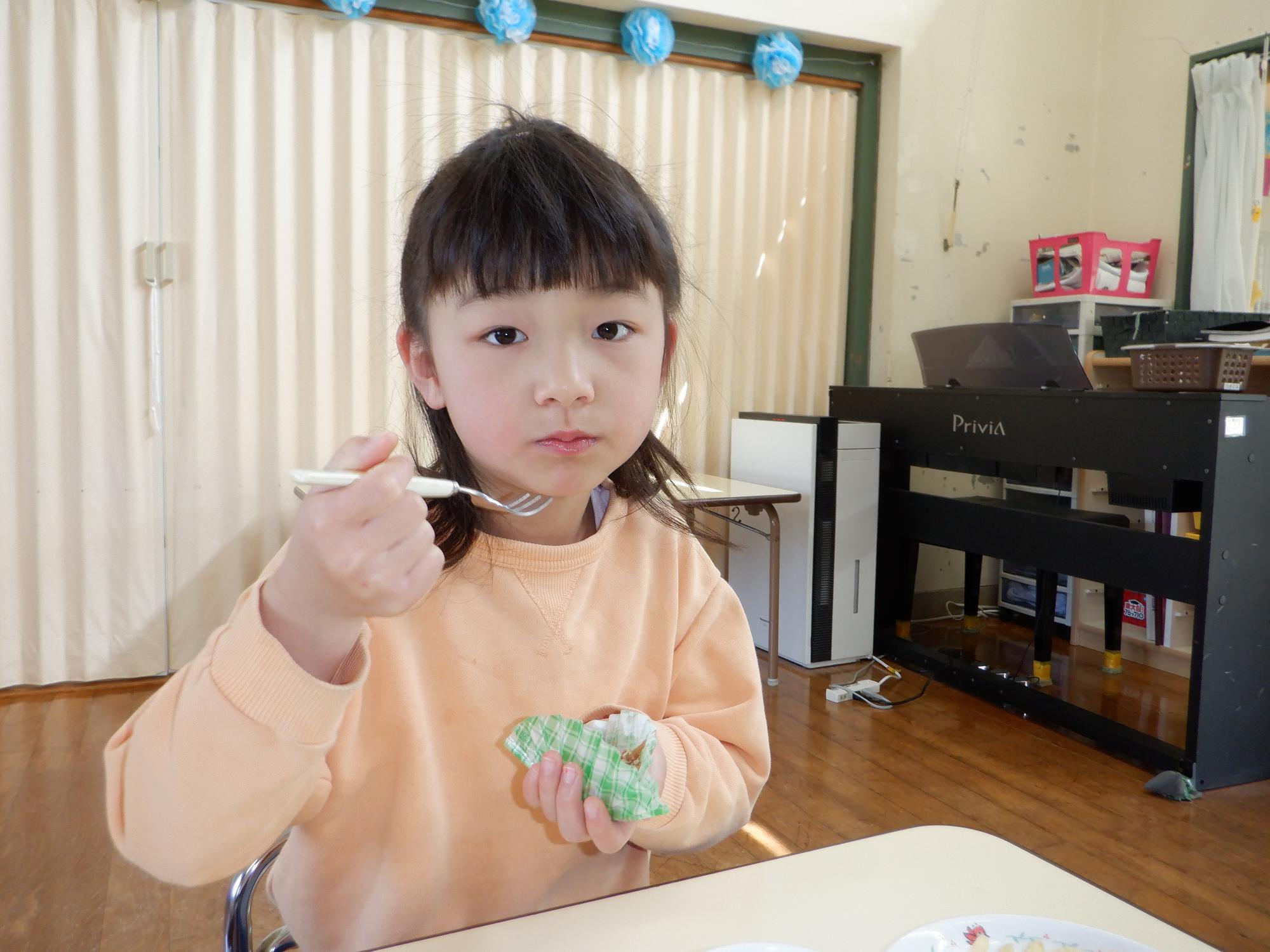 子ども・つくし料理・おやつ・卵とじ