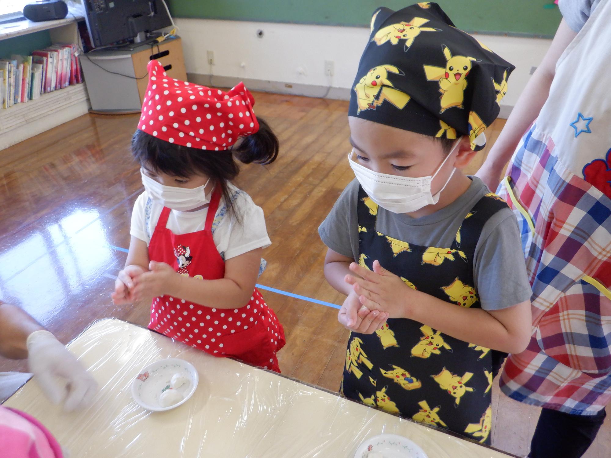 お月見団子作り