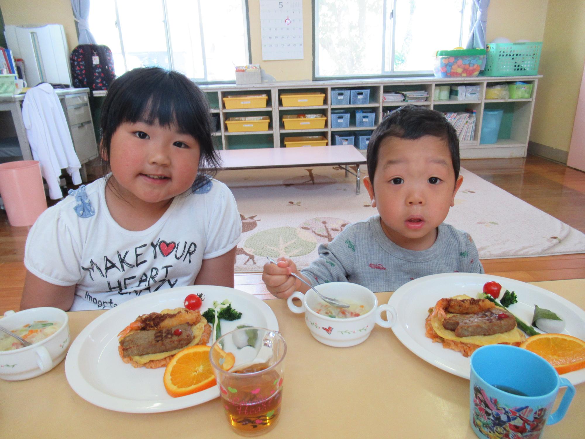 こいのぼりランチ2の様子