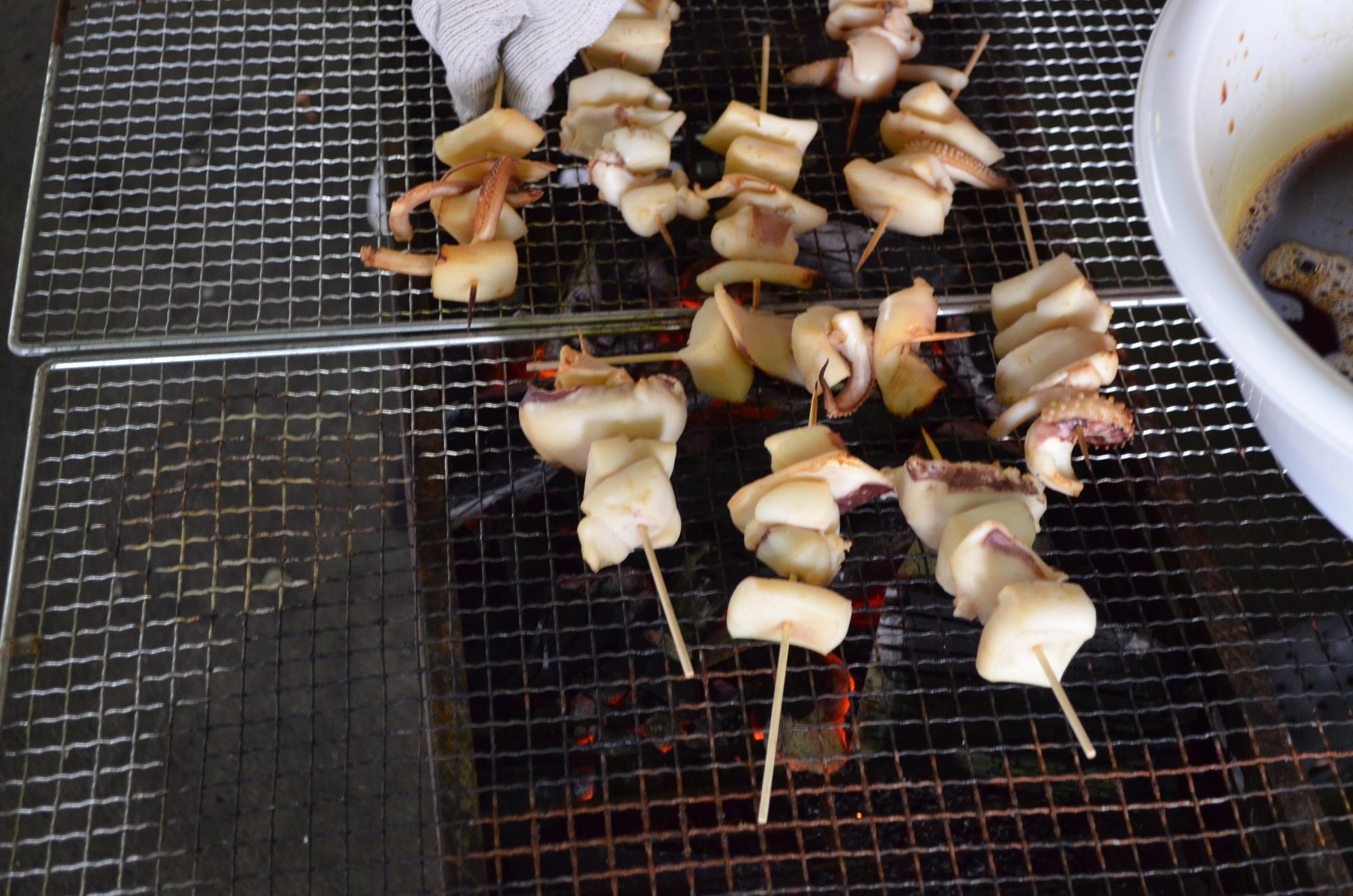 焼きイカなどの販売