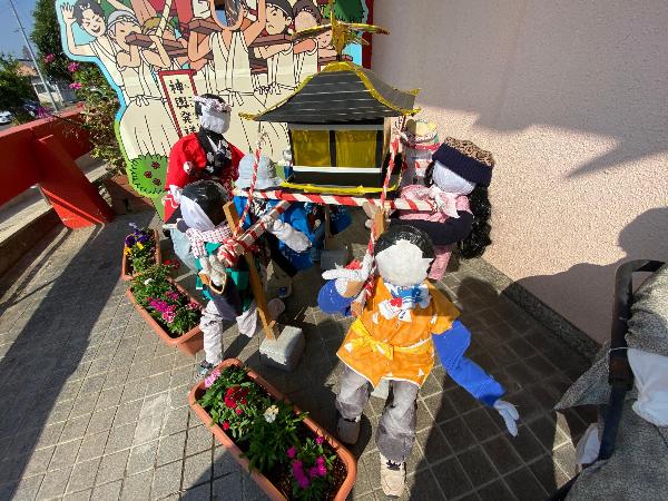 JR宇佐駅かかし