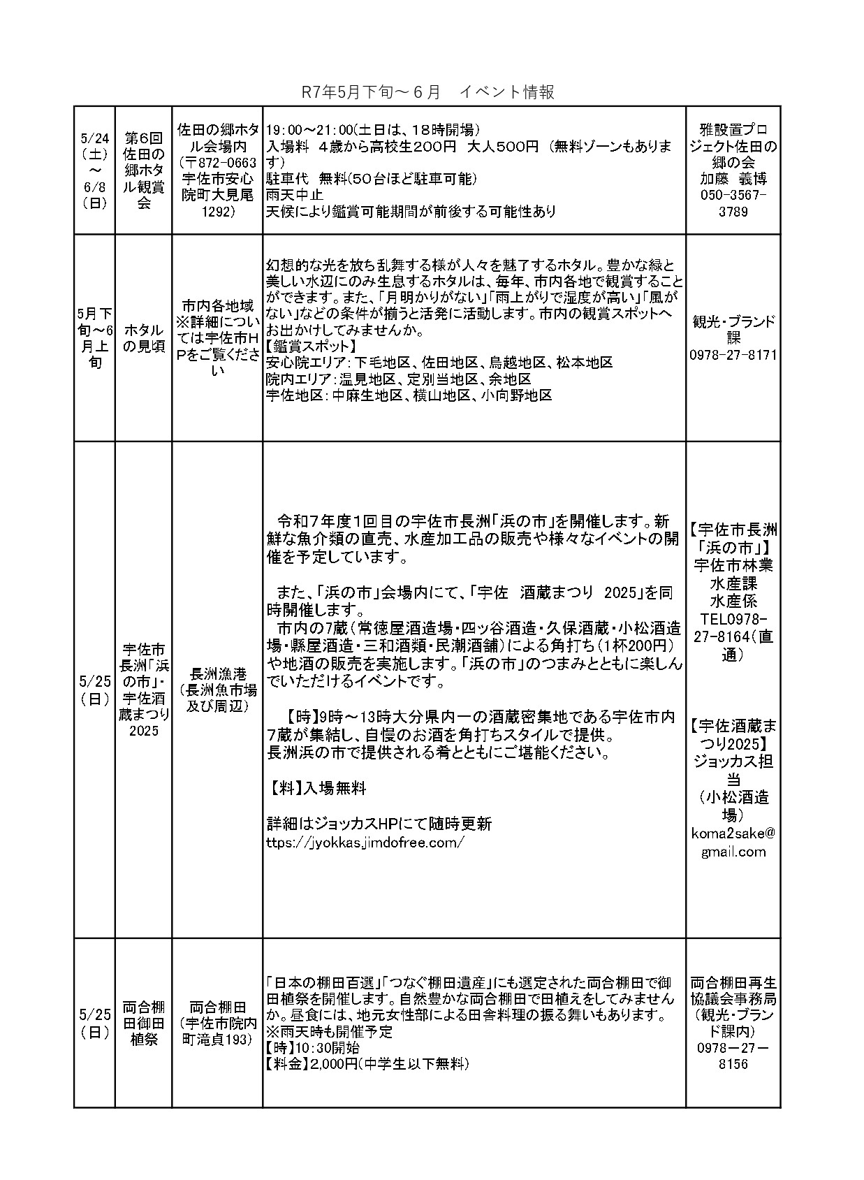 イベント情報
