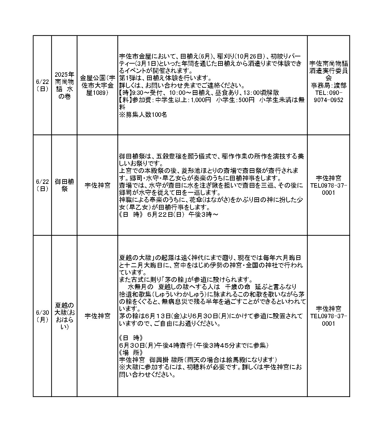 イベント情報