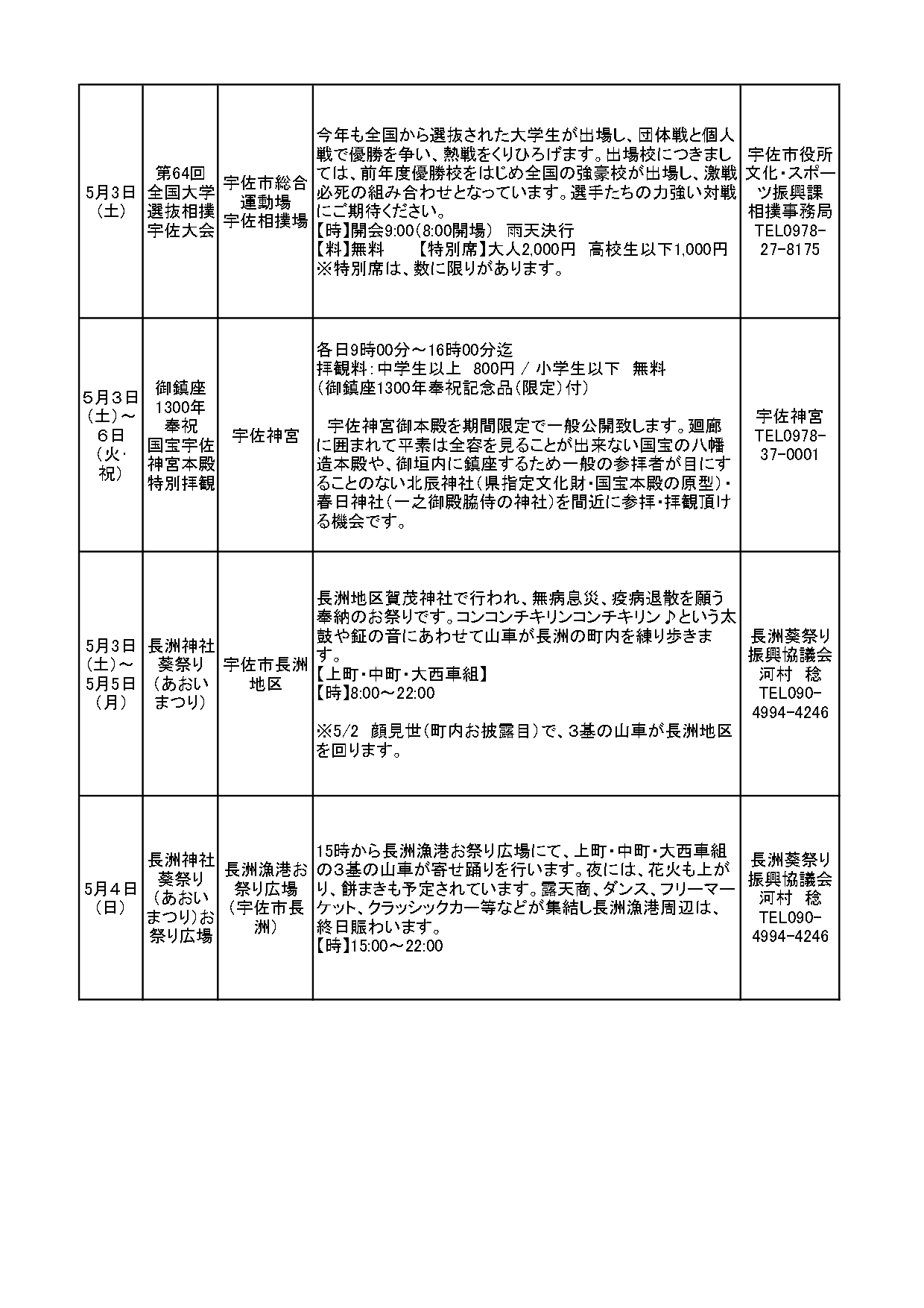 イベント情報