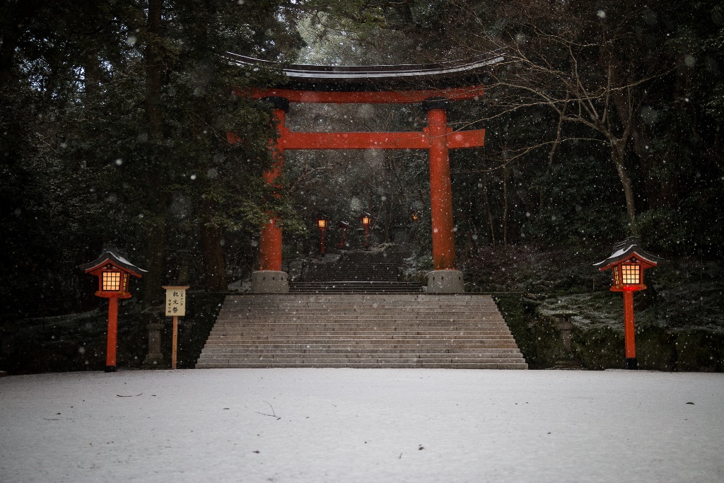 宇佐神宮雪