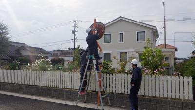 カーブミラー点検状況の写真