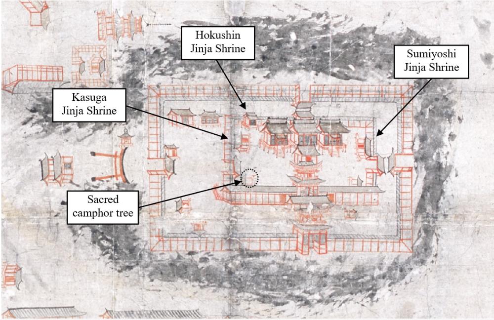 Jogu on an illustrated map (early fifteenth century)