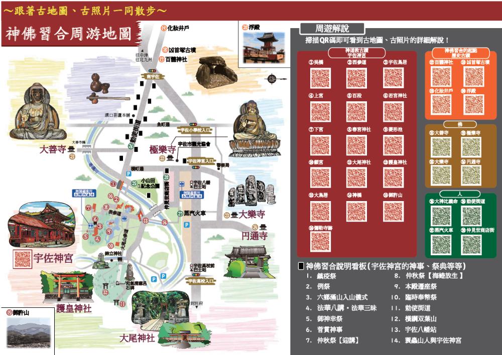 宇佐神宮周遊地圖