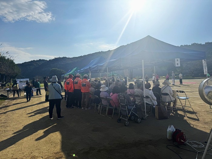 第30回南院内小ふれあい運動会 創立150周年記念空撮 開会式